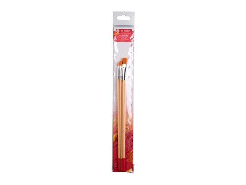 Penseel Talens Art Creation filament plat assorti set à 3 stuks