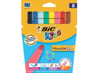 Kleurstiften BicKids Visacolor XL assorti blister à 8 stuks - 1
