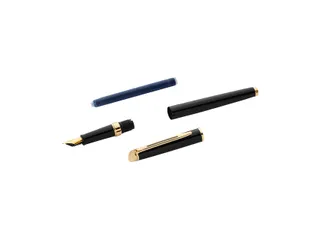 Vulpen Waterman Hémisphère Black lacquer GT Medium Blauwe inkt - 7