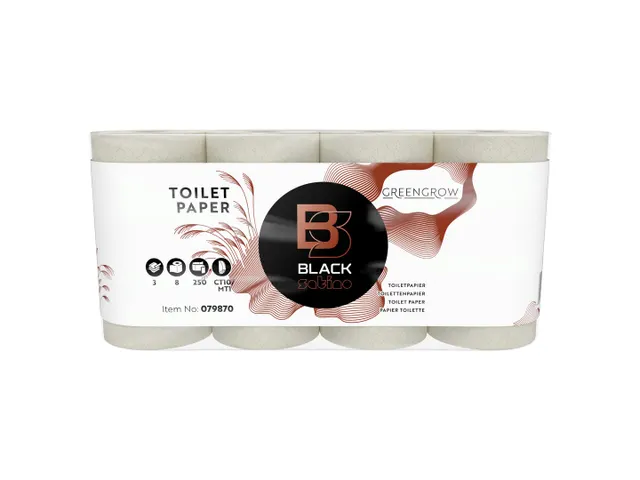 Toiletpapier BlackSatino GreenGrow CT10 3-laags 8 Rol