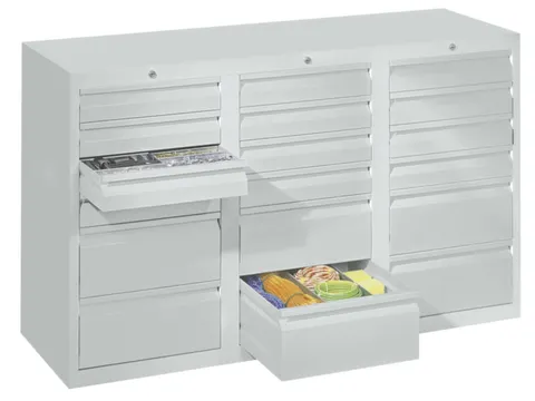 Ladenkast HxBxD 900x1500x500mm 12+6 Laden Gewoon Uitschuifbaar