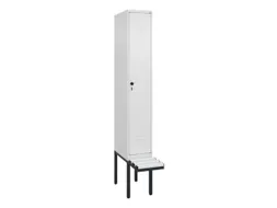 locker met bank,HxBxD 2120x300x815mm,1vak,vak B 300mm,draaigrendel
