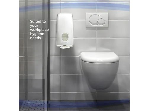 Toiletpapierdispenser Kimberly Clark Aquarius gevouwen wit 6946