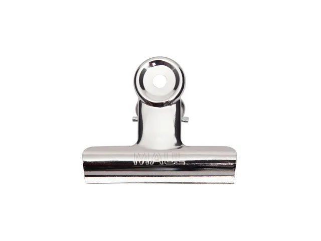 Papierklem MAUL Bulldog 70mm capaciteit 40mm zilver