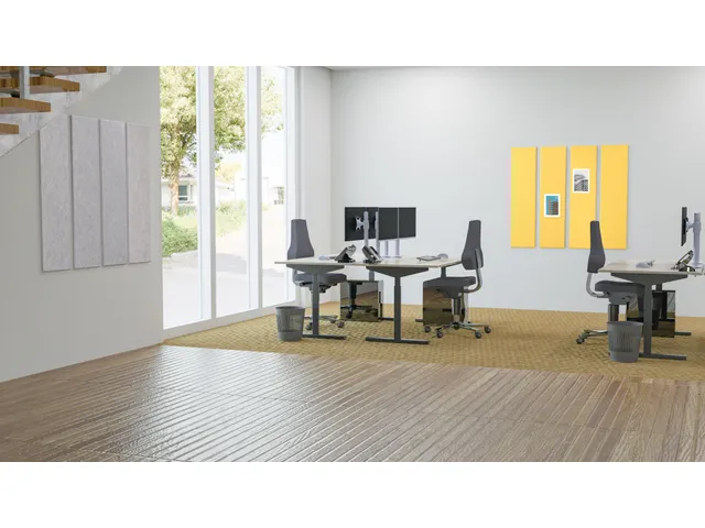 Panneau mural acoustique Feutre PET 30x120cm Gris clair 4pcs