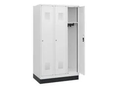 schoollocker,HxBxD 1630x900x500mm,3vak,vak B 300mm,cil.-slot,sokkel