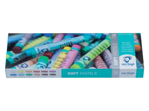 Pastelkrijt Talens Van Gogh zacht assorti doos à 12stuks