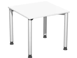 In Hoogte Verstelbaar Bureau 680-800X800X800Mm Blad Wit 4-Voeten