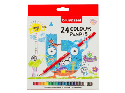 Kleurpotloden Bruynzeel Kids blister à 24 stuks assorti