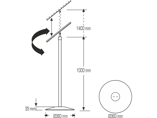 Infostandaard Europel telescopisch incl. A4 kliklijst 25mm