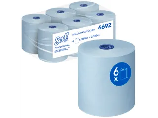 Handdoekrol Scott Essential 1-laags 350m blauw 6692 - 1