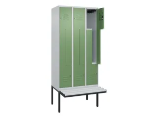 Z-garderobekast,HxBxD 2120x900x815mm,6vak,vak B 300mm,cil.-slot - 2