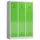 garderobekast 1800x1185x500mm 3vak klink sokkel romp RAL7035 RAL6018