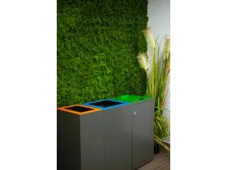 Modulaire Afvalbak met Deur en Zakhouder 85 liter Donkergrijs - 6