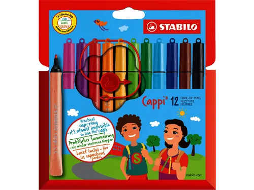 Viltstift Stabilo Cappi 168/12-1 12Stuks Assorti