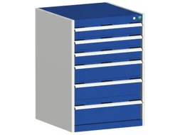 ladekast HxBxD 900x650x525mm 6laden romp RAL7035 front RAL5010
