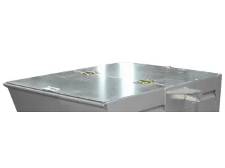 2-dlg. klapdeksel,staal,v. Gaasbox,BxD 800x1200mm,verzinkt - 1