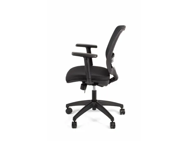 Chaise de bureau Linea New Malice 01 noir/noir avec accoudoir 1D