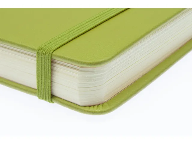 Schetsboek Kangaro A4 lime green PU HC 80 vel 140gr roomwit met elasti