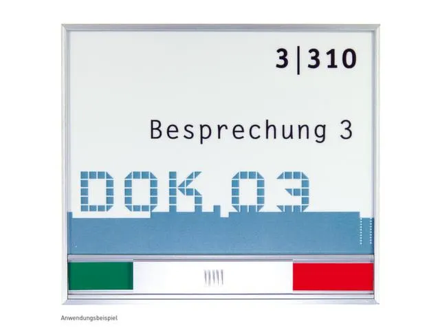 Deurbordje Newage Vrij-/Bezet-Weergave 133x150x6mm Aluminium Profiel