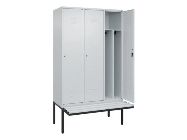 locker voor scheiding van kleding,HxBxD 2120x1200x815mm,3vak