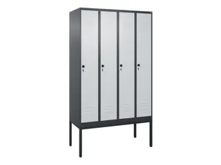 locker,HxBxD 2120x1200x500mm,4vak,vak B 300mm,draaigrendel - 1
