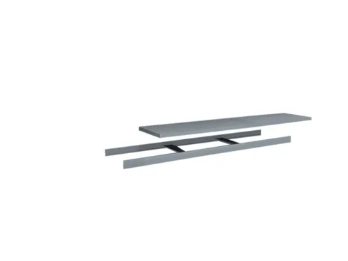 legbord,v. breedvakstelling,BxD 2250x500mm,vakl. 350kg,verzinkt