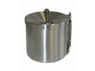 Wandasbak van RVS,HxØ 165x150mm,romp RVS,m. kogelkop - 1