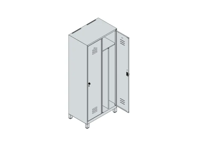 locker voor scheiding van kleding,HxBxD 1950x800x500mm,2vak