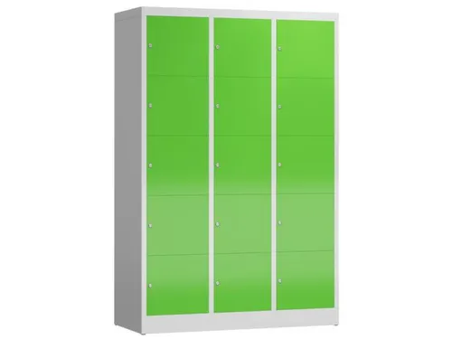 lockerkast,HxBxD 1800x1185x500mm,3x5vakken,vak B 395mm,cil.-slot
