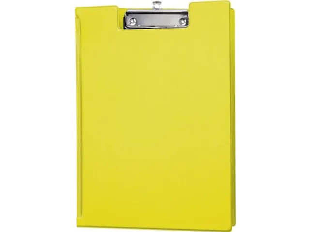 klemmap met insteekmap, uit PP, voor ft A4, geel