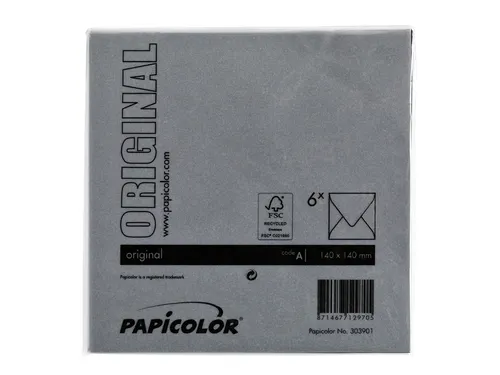 Envelop Papicolor 140x140mm Ravenzwart Gegomd