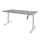 Dextro Slinger Bureau Zit-sta T-poot 180x90 Licht Grijs 25mm Wit