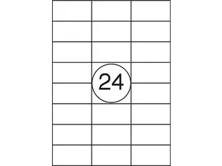 Office Product Etiket 70x37mm Wit Rechte Hoek 2400 stuks - 4
