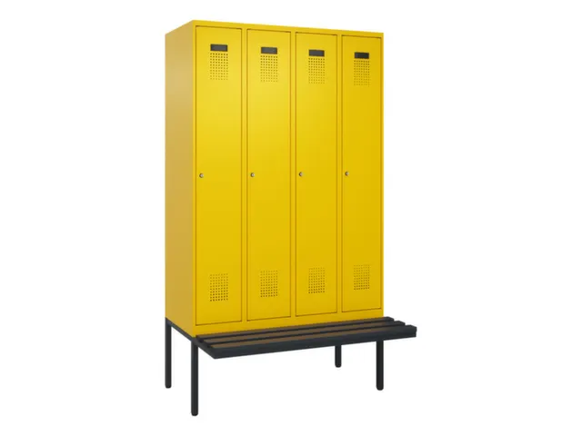 armoire vestiaire avec banc noir et blanc,HxlxP 2120x1200x815mm