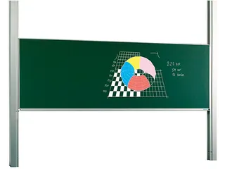 Schoolbord Enkelvlaksbord 120x200cm Kolom Krijtbord Groen Emaille - 1