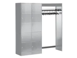 Garderobe Vakkenkastsysteem 1950x1850x480mm 10 Vakken 10 Hangers