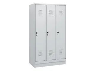 schoollocker,HxBxD 1630x900x500mm,3vak,vak B 300mm,draaigrendel,sokkel - 2