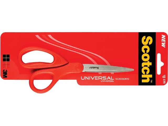 Schaar Scotch 18cm universeel rood blister