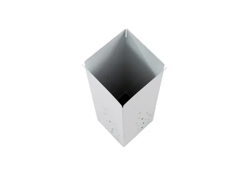 Metalen Paraplubak Wit 15 X 15 X 45 Cm