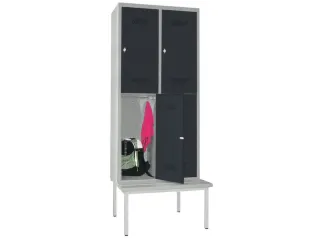 banklocker,dubbeldeks,HxBxD 2150x800x800mm,RAL7035,front RAL7016 - 1