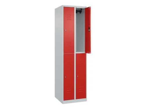 dubbeldekse locker,HxBxD 1850x500x500mm,2x2vak.,vak B 250mm