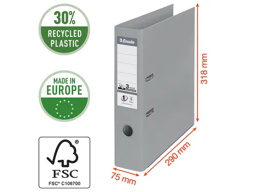 Ordner Esselte Vivida A4 75mm PP rood