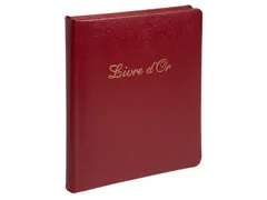 Gastenboek Alpille 2 6x22cm 140bl rood