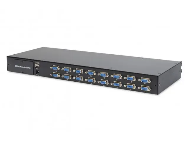 19 inch LCD KVM-console 16-poorts VGA UK-toetsenbord Zwart