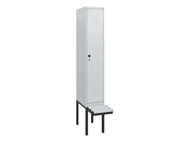 locker met bank,HxBxD 1950x300x815mm,1vak,vak B 300mm,draaigrendel