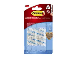 Haak Command mini inclusief bevestigingsstrip transparant 6 stuks