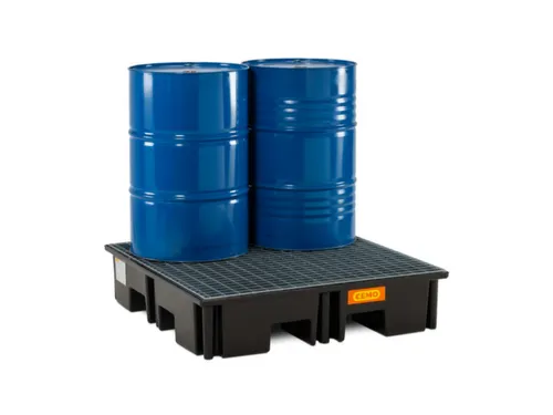 PE-opvangbak,v. 4x200l vat,opvangvol. 220l,HxBxD 260x1230x1230mm