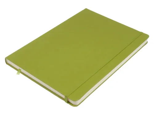 Schetsboek Kangaro A4 lime green PU HC 80 vel 140gr roomwit met elasti