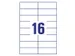 Etiquette Avery Zweckform 3484 105x37mm blanc 3200 pièces